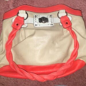 Rosetti Cream and Red Shoulder Bag